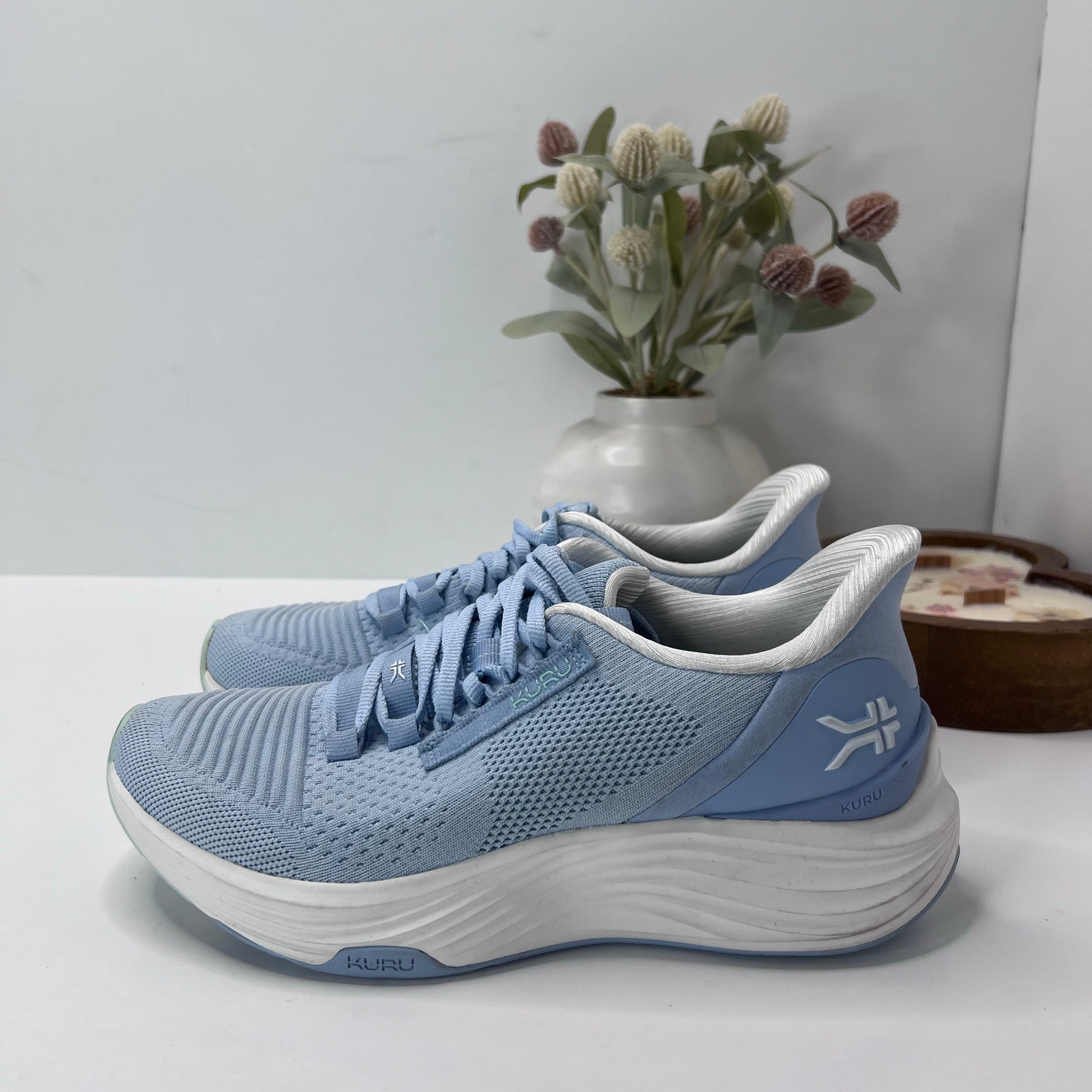 Kuru Atom 2 Walking Comfort Sneaker Mist Blue/Bright White Women 7.5m